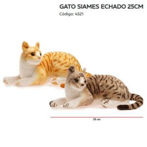 Gato siames echado 25cm 4521