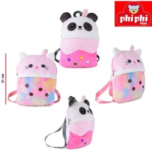 Mochila peluche soft gato / panda