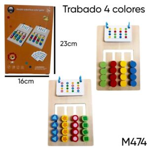 Trabado 4 colores y formas madera (M474)