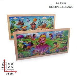 Rompecabezas 72 piezas madera 17cm x 35cm