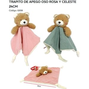 Mantita / trapito de apego oso peluche 6308