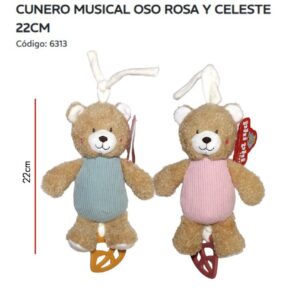 Cunero musical oso peluche 6313