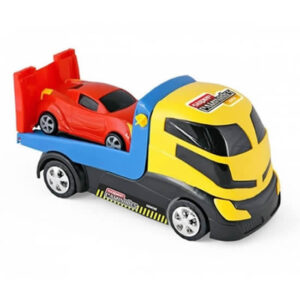 Camion guinche x plast plastico rueda libre,caja 38x18cm