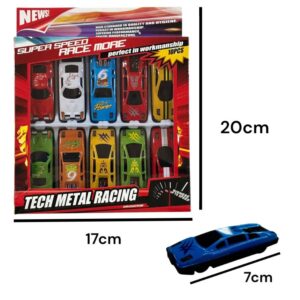 Set de autos x 10 7cm metal XL860