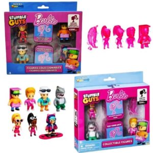 Stumble Guys Barbie x6. Figuras coleccionables . Trae 2 exclusivas sorpresa.