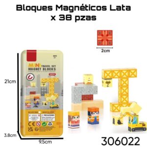 Bloques magneticos x 38 piezas Construcción (306022)