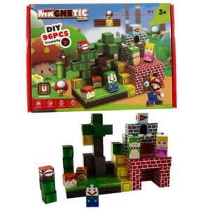 Bloques Magneticos x 96 piezas Mario Bros.