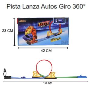 Pista lanza auto 360° . Con Loop, tiene 1 auto