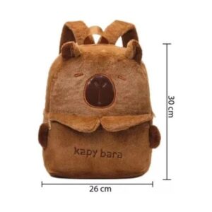 Mochila peluche capibara  con bolsillo frontal