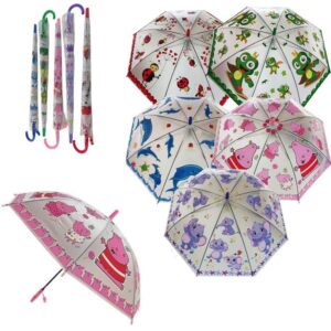 Paraguas largo automatico infantil 48cm