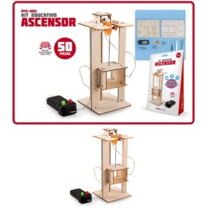 Kit educativo. Ascensor con 50 piezas para construir.