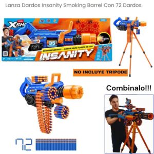 Xshot Insanity Smoking Barrel. Trae 72 dardos . NO viene con tripode.