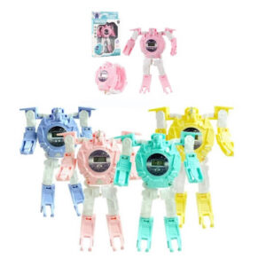 Transformer reloj caja 13x21cm. color rosa, violeta y amarillo disponible