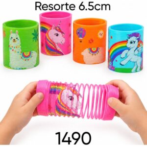 Resorte con llamas / unicornios 6.5cm (1490)