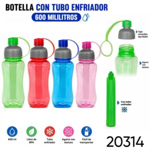 Botella 600ml con tubo enfriador 149