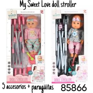 Bebe 30cm con accesorios y paraguitas (85866)