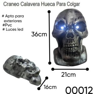 Craneo Calavera ojos con luces led para colgar (012)