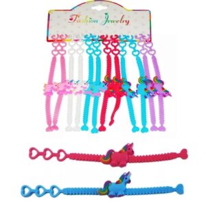 Pulsera silicona unicornio.