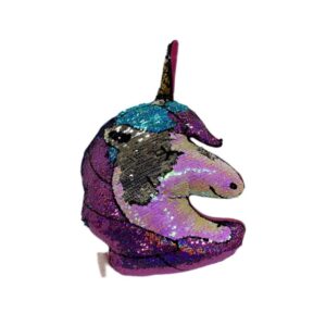 Almohadon Unicornio con lentejuelas reversibles 100.  42cm