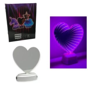 Lámpara Corazón. 16 x 6.3 x 20cm. Led