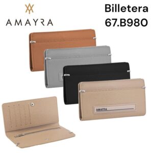 Billetera Amayra 1 cierre con tarjetero 802