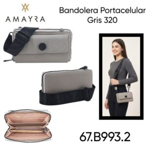 Bandolera portacelular Gris 320