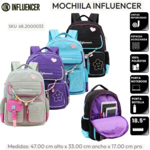 Mochila 18.5 pulgadas Influencer c/ collar 338