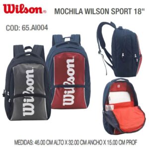 Mochila 18 pulgadas Wilson sport 214