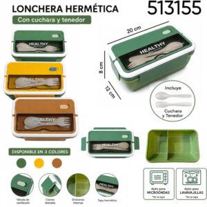 Contenedor 1100 ml con cubiertos