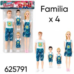 Muñeca con familia x 4 (625791)