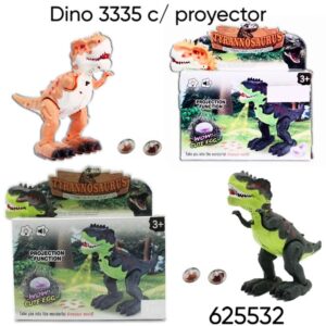 Dinosaurio 3335 con proyector y 2 huevos (625532)