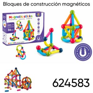 Bloques magneticos Sticks x 36 piezas (624583)