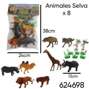 Animales selva x8 (624698)