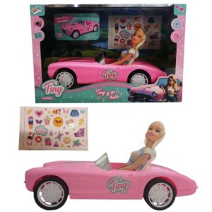 Muñeca Tiny con auto y stickers 76647