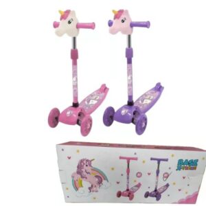 Monopatin con cabeza de unicornio. Soporta 35kg