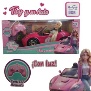 Muñeca Tiny con auto a control remoto. Carga USB