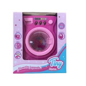 Lavarropas interactivo con luces, sonido y gira el tambor 14cm