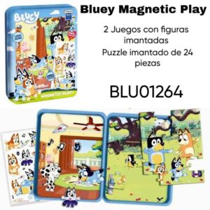 Bluey Set  magnetico 2 juegos + rompecabezas de 24 piezas (BLU01264)