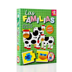 Juego conjuntos. Las Familias. Edad +2. Piezas de Cartón troqueladas.