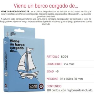 Chau Pantallas. Viene un barco cargado de…  (6004)