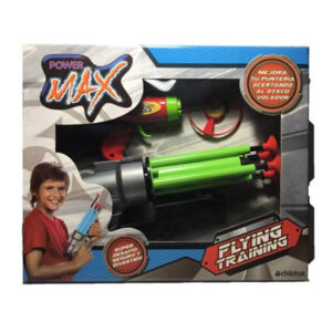 Pistola flying training.Trae una pistola de 25cm lanza dardos y una pistola de 10 cm lanza disco