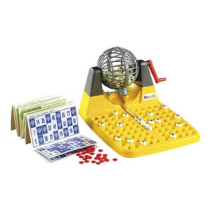 Juego bingo con bolillero,base de 19x30x23cm