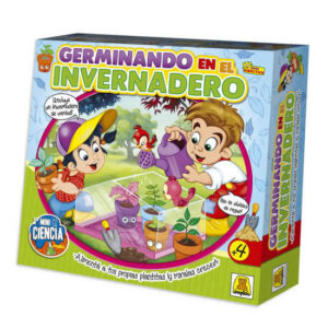 Juego de ciencia Germinando Invernadero.Permite observar el crecimienrto de una planta desde una simple semilla
