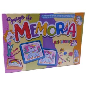 Memoria Unicornios, fichas plásticas.
