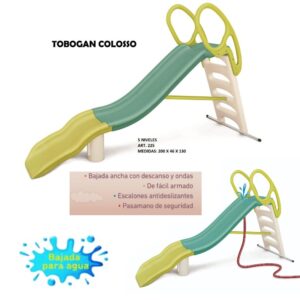 Tobogan Colosso. 5 niveles. 200 x 46x 130cm