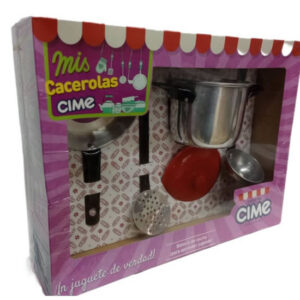 Set cocina de aluminio de 5 piezas.Caja:34.5cm x 26cm