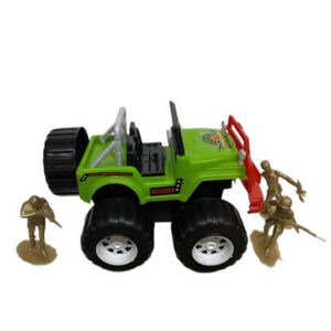 Jeep militar c/soldados 34x23cm