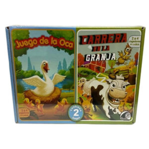 Juego 2 en 1 oca /granja. caja 28x20cm