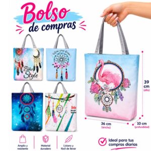 Bolso compras lona. Interior forrado, con cierre (240320)