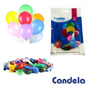Globos lisos colores x 15 unidades 9 pulgadas